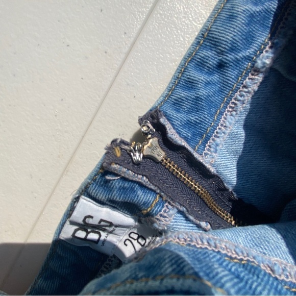 BDG Skort denim button front distressed raw hem womens 28 urban outfitters - Picture 7 of 10